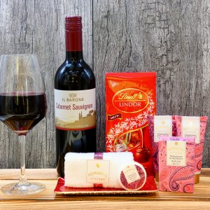 Rotes Entspannungsgeschenkset