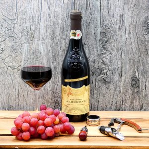 Weinkiste Elegance mit Sommelier Set und Rotwein Flasche...