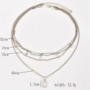 Ein kleines geschenk für eine Frau MULTI SILVER NECKLACE