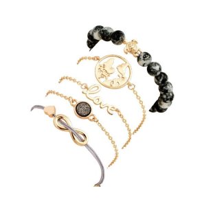 GeschenkSET 5in1 goldener-ARMBÄNDER