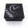 Geschenkbox mit CLASSY Damenuhr und ARMBAND mit Quaste, schwarz