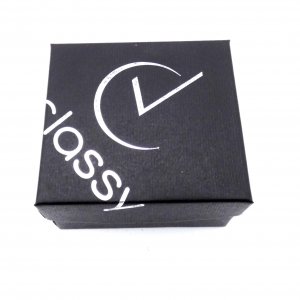 Geschenkbox mit CLASSY UHR BLACK und SILBERERNEM ARMBAND